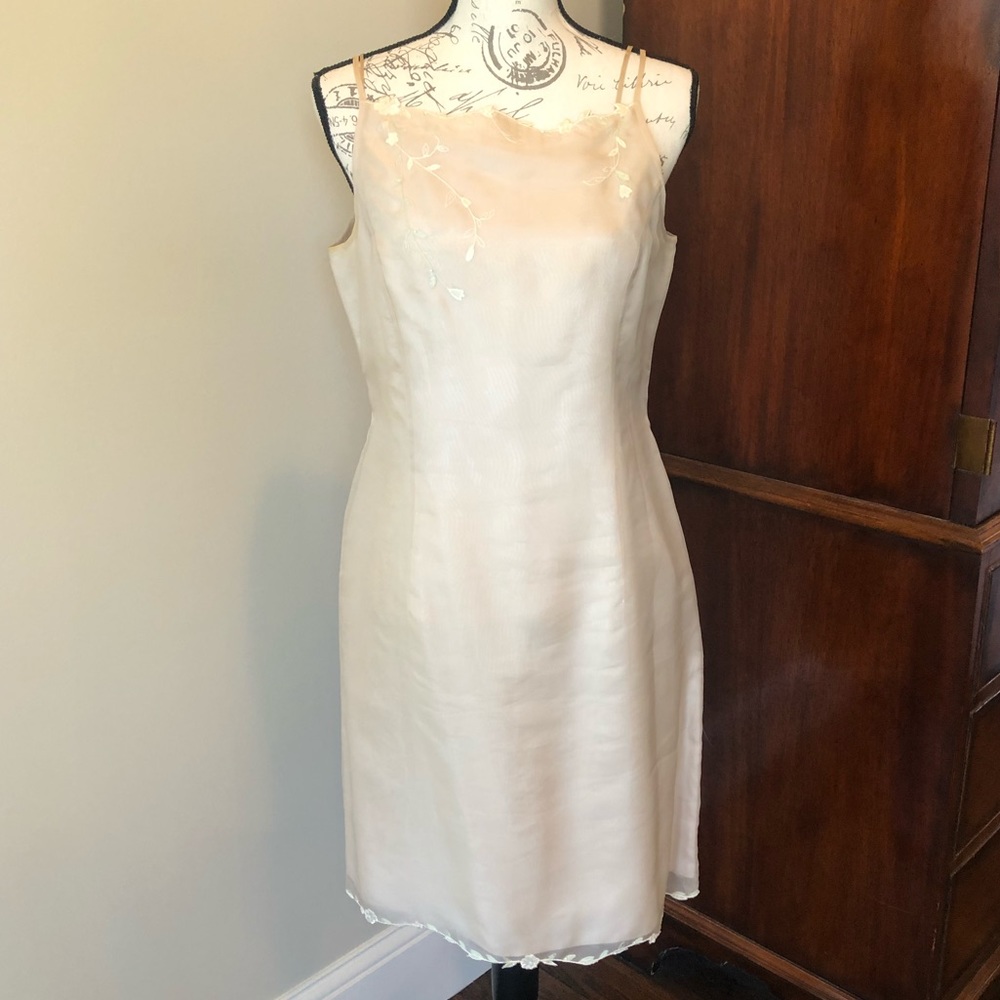 Ann Taylor Blush Sundress w/ matching wrap size 10 but fits more like an 8